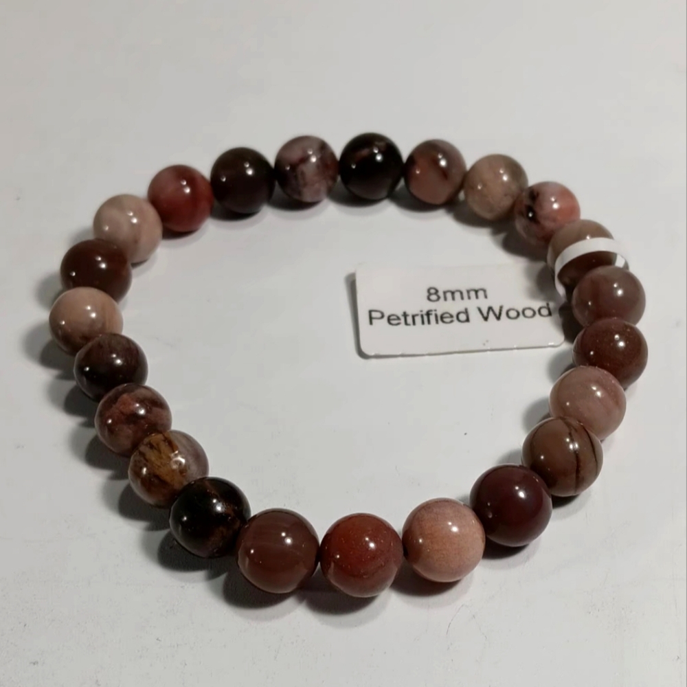Petrified Wood Natural Gemstone Bracelet